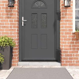 Perdele de usa cu perii cu montare prin însurubare 6 pcs Negru GartenMobel Dekor