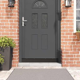 Perdele de usa cu perii cu montare prin însurubare 12 pcs Negru GartenMobel Dekor