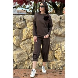 COMPLEU PANTALONI SI BLUZA FLOARE KARIN MARO TALIE UNICA Maro