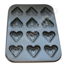 Tava de copt teflonata, 12 inimioare