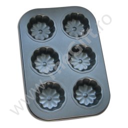 Tava de copt teflonata, 6 forme rotunde - tip 1