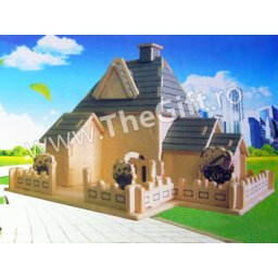 Puzzle 3D lemn Sweet House