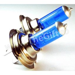 Set 2 becuri auto, imitatie Xenon H7 cu plasma, albe