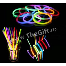 Set 100 bratari luminoase fluorescente multicolore