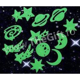 Stickere fluorescente, care lumineaza in intuneric