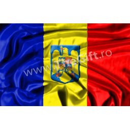 Drapelul, steagul Romaniei, cu stema