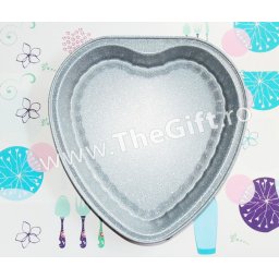 Tava de copt marmorata, in forma de inima