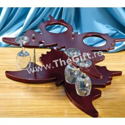 Minibar fluture, pentru doua sticle, cu pahare incluse