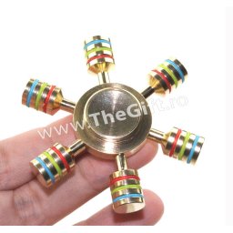 Fidget Spinner Rainbow, in cutie din piele