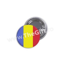 Insigna rotunda, tricolorul Romaniei