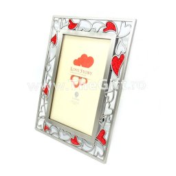 Rama foto din metal decupat, pentru indragostiti