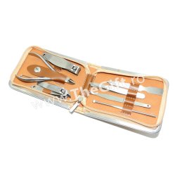 Trusa pentru manichiura, 7 accesorii, cutie eleganta
