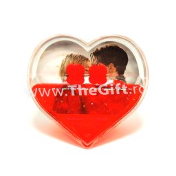 Rama foto pentru indragostiti, inima cu lichid