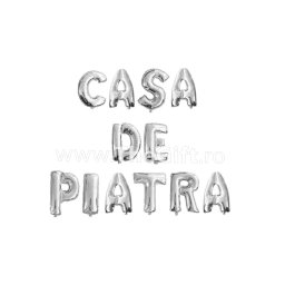 Baloane din folie, mesaj "Casa de piatra", pentru nunta