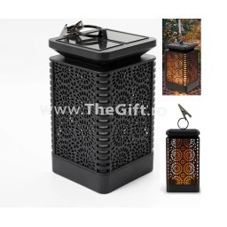 Lampa solara, felinar, cu iluminare tip flacara