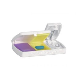 Cutie depozitare medicamente, cu cutter si 2 compartimente