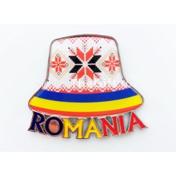 Magnet pentru frigider, clop traditional si drapel
