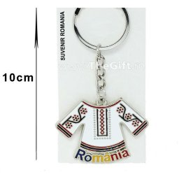 Breloc metalic Romania, costum popular