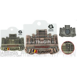 Magnet de frigider, metalic, Casa Poporului, Romania