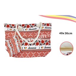 Set geanta si portofel Romania, cu motive traditionale