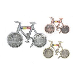 Magnet de frigider bicicleta, suvenir Romania