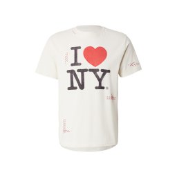 Abercrombie & Fitch Tricou roșu / negru amestecat / alb