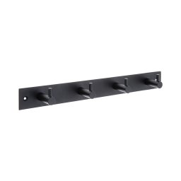 Cuier Balo Hook XL- Negru mat , 4 carlige 322x 39 mm
