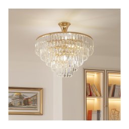 Lustră de cristal aplicată Brilagi CRYSTAL 5xE14/40W/230V auriu