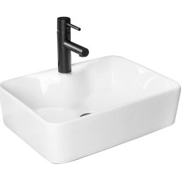 REA-U6524 - Lavoar KELLY pentru blat 38x49 cm, ceramică, alb lucios