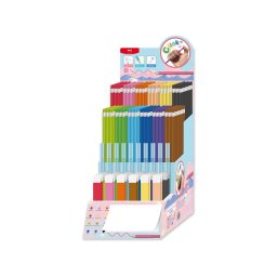 Display creioane colorate mecanice din plastic M&G(288 de creioane colorate+24 de cutii cu rezerve)