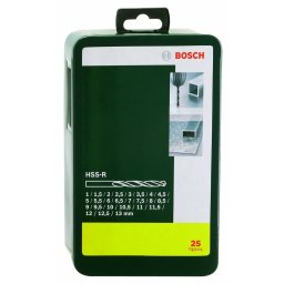 Set 25 Burghie cu Tija Cilindrică pentru Metal, 1-13 mm