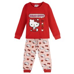 Pijama bumbac, 2 piese, maneca lunga Sweet Hello Kitty