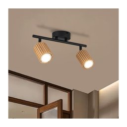 Brilagi - Spot MODERN WOOD 2xGU10/8W/230V, lemn/negru