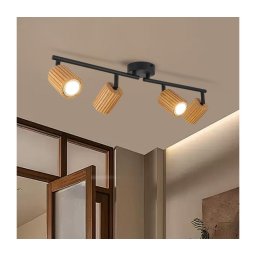Brilagi - Spot MODERN WOOD 4xGU10/8W/230V lemn/negru