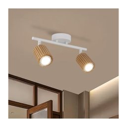 Brilagi - Spot MODERN WOOD 2xGU10/8W/230V lemn/alb