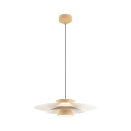 Redo 01-3003 - lustră LED FARGO suspendată pe cablu, 16,5 W, 230 V, diam. 50 cm, bej/alb