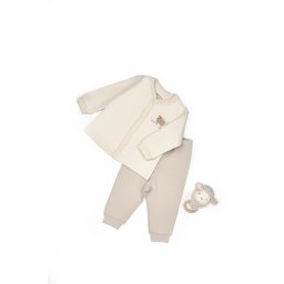 Set bluzita cu capse si pantalon, lamb, babycosy, 100%bumbac organic (marime: 12-18 luni)