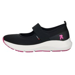 Pantofi dama, negru, casual, textil, cu platforma, Rieker 42102-00-Negru (Marime: 40)