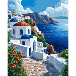 Set goblen cu diamante, cu sasiu, Grecia, 30x40 cm
