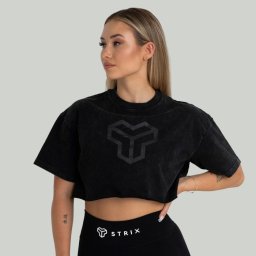 STRIX Tricou pentru femei CropTop Washed Black S