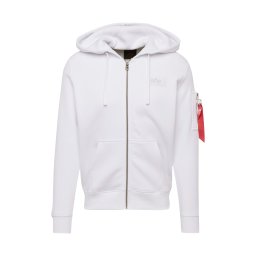 ALPHA INDUSTRIES Hanorac negru / alb