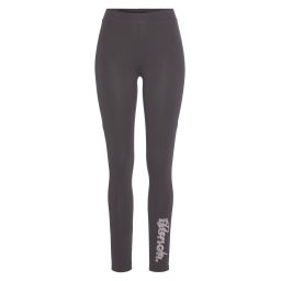 BENCH Pantaloni sport gri piatră / roz deschis