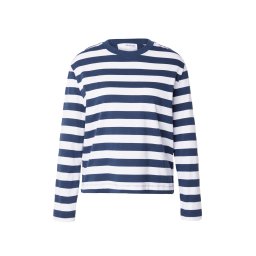 SELECTED Tricou 'ESSENTIAL' albastru închis / alb