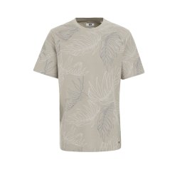 WE Fashion Tricou albastru marin / gri piatră / alb