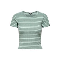ONLY Tricou 'ONLEmma' verde pastel / alb