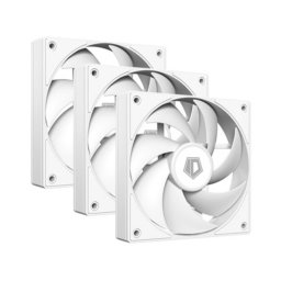 ID-Cooling Cooler 12cm - AF-125-W TRIO (29.85dB, max. 132.94 m3/h, 4pini, PWM, 3 x12cm, LED ARGB, alb)