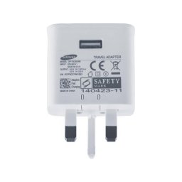 Incarcator retea Samsung, EP-TA20UWE, port USB-A , 3 pini (UK), bulk, white + adaptor pentru EU