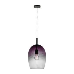 Nordlux UMA – pendul pe cablu, 1xE27/40W/230V, Ø 23 cm, negru/fumuriu