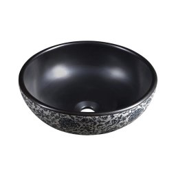 Sapho - Lavoar pentru blat PRIORI, Ø 41 cm, negru/alb