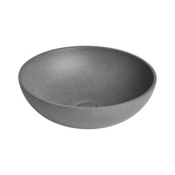 Sapho - Lavoar pentru blat TURF Ø 44 cm, beton/granit negru